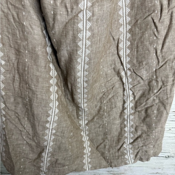 J. Jill linen striped Brown and Yellow Women's Skirt size medium - Picture 5 of 6